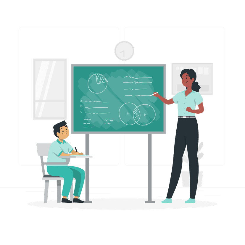 Students walking in a modern building